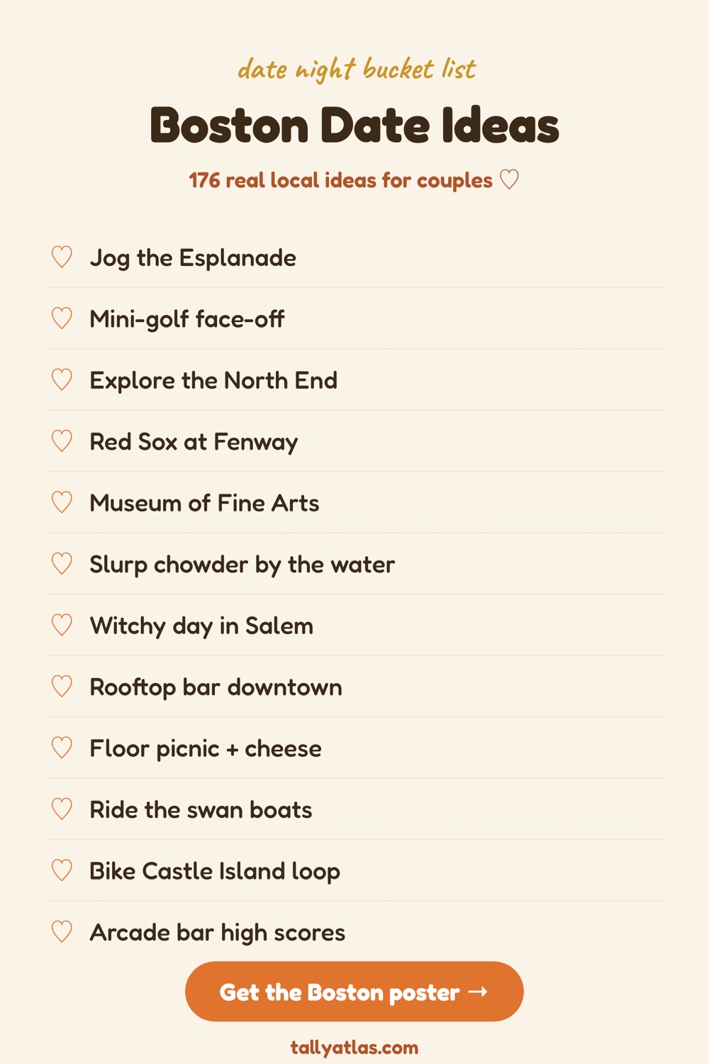 Boston date night bucket list ideas