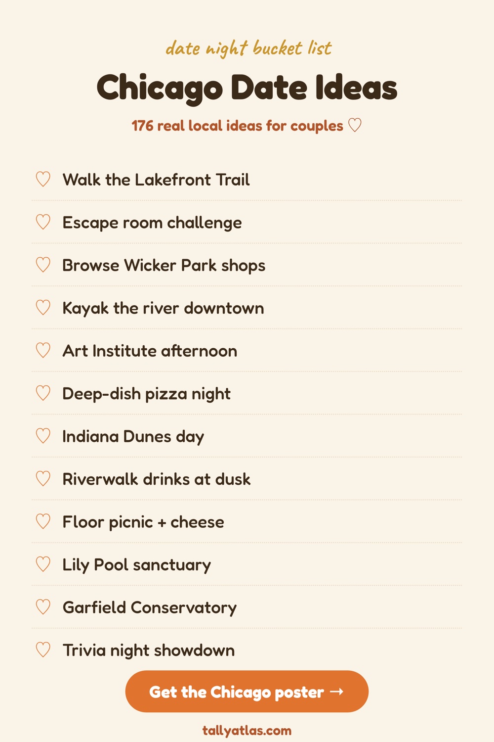 Chicago date night bucket list ideas