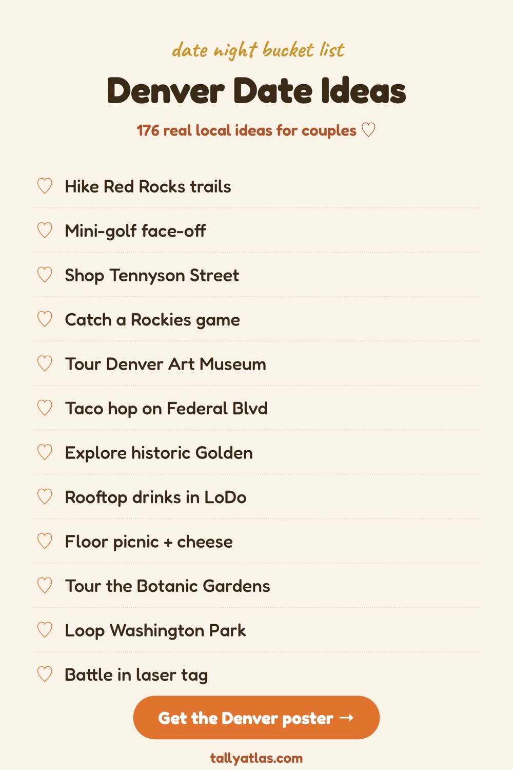 Denver date night bucket list ideas