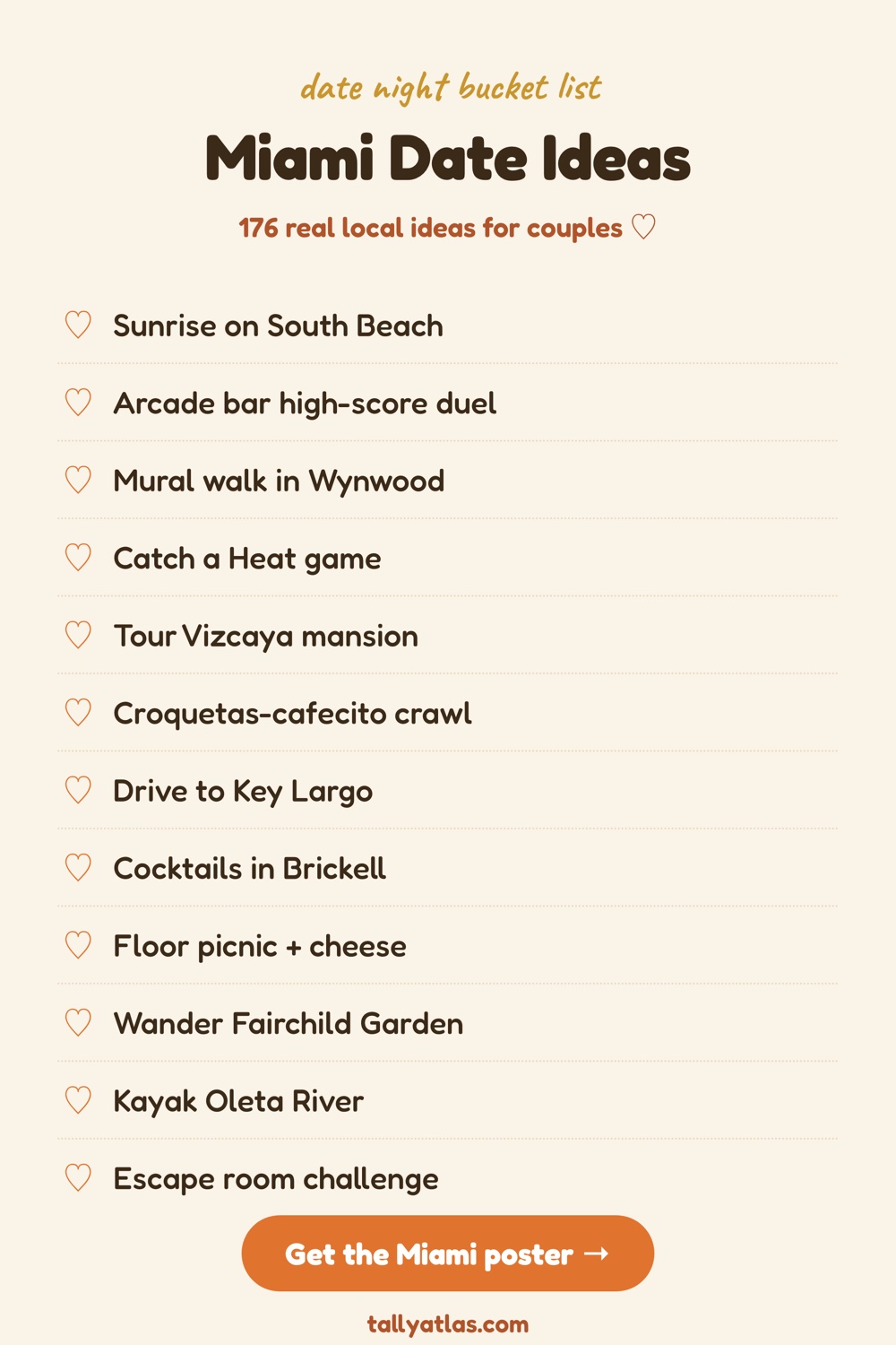 Miami date night bucket list ideas