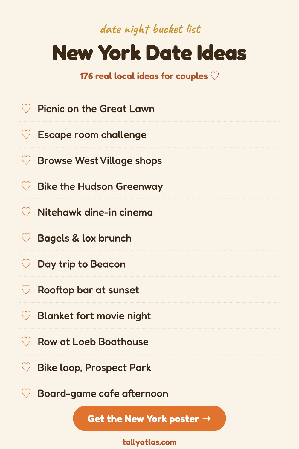 New York date night bucket list ideas