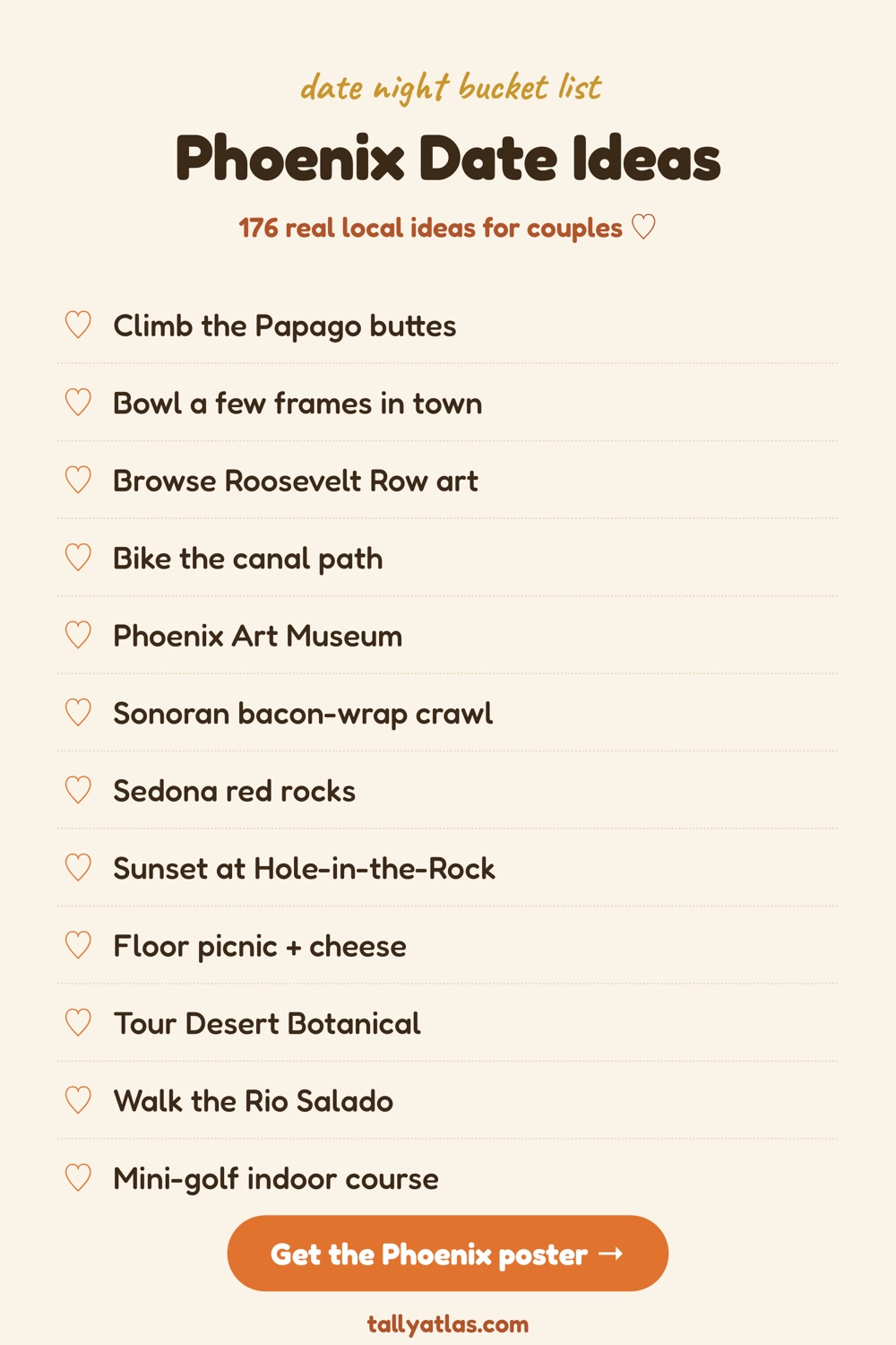Phoenix date night bucket list ideas