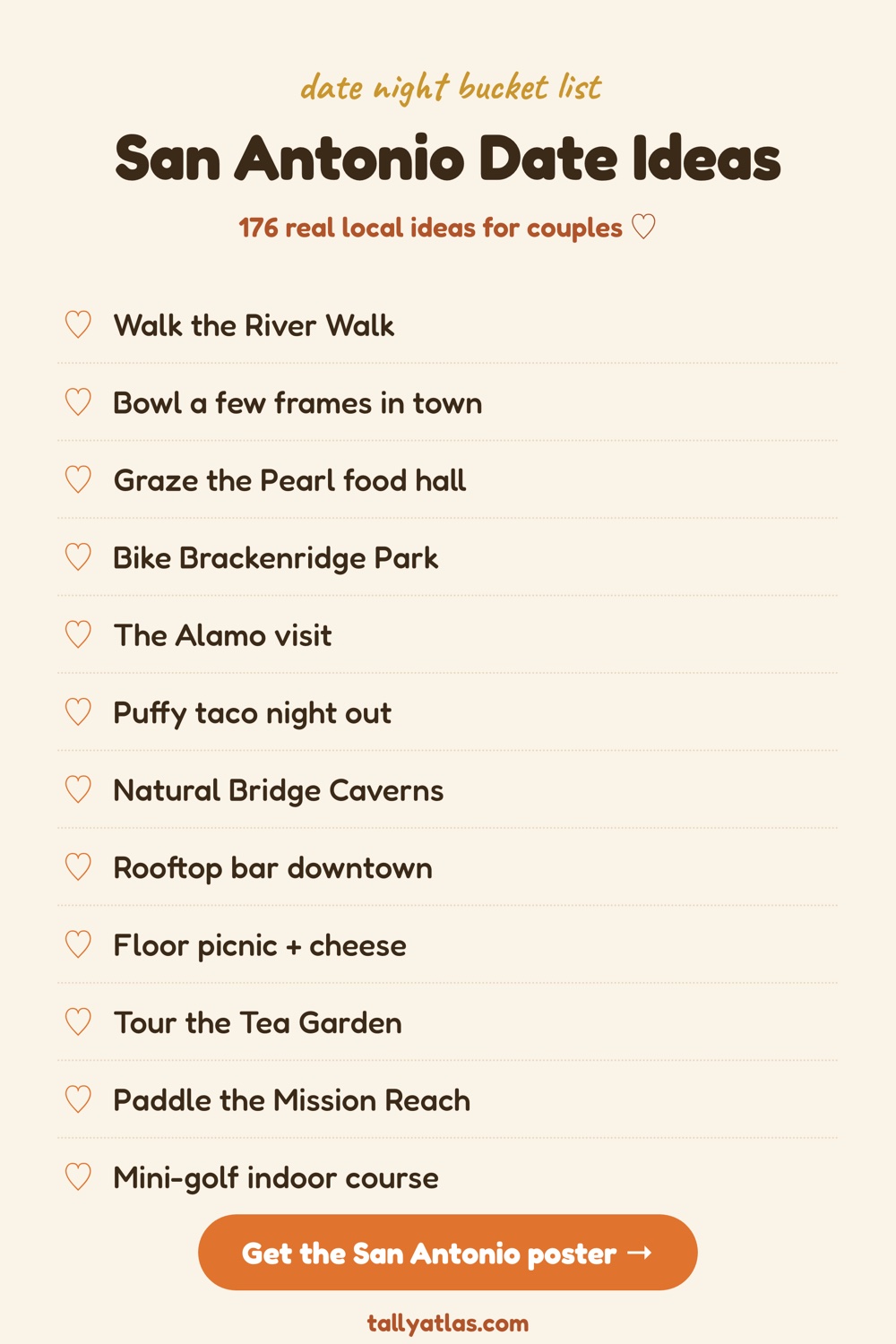 San Antonio date night bucket list ideas